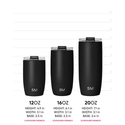 Voyager Tumbler with Clear Flip Lid & Straw